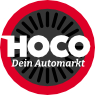 Modernes HOCO-Logo von 2025 mit rotem Ring und Schriftzug „Dein Automarkt“